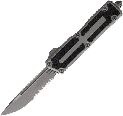 Microtech Scarab II OTF Auto Knife With Automatic Opening Glass Breaker 3.9 Inch Serrated Blade Tactical EDC