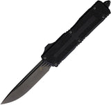 Microtech Auto Scarab II OTF Knife Automatic Opening Black DLC M390MK Double Edge Blade For Tactical EDC Pros