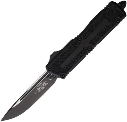 Microtech Auto Scarab II OTF Knife Automatic Opening Bohler M390 Blade Black Aluminum Handle EDC by Microtech