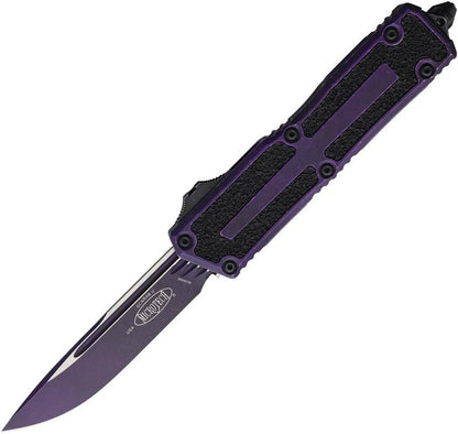 Microtech Scarab II Auto OTF Knife Automatic Opening 1278 1WPU Purple Stonewash M390 Glass Breaker For EDC Enthusiasts by Microtech