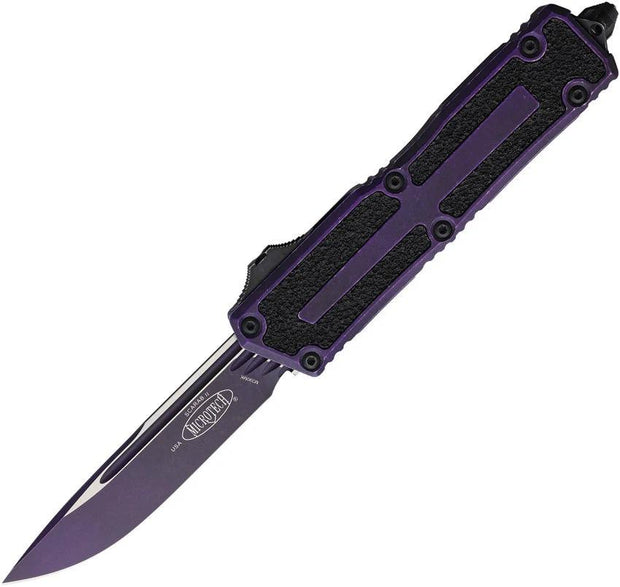 Microtech Scarab II Auto OTF Knife Automatic Opening 1278 1WPU Purple Stonewash M390 Glass Breaker For EDC Enthusiasts by Microtech