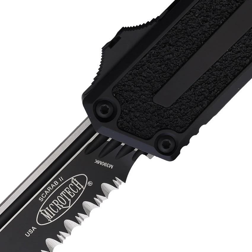 Microtech Scarab II OTF Auto Knife Gen III Partially Serrated Premium Bohler M390MK Blade For Tactical Pros by Microtech