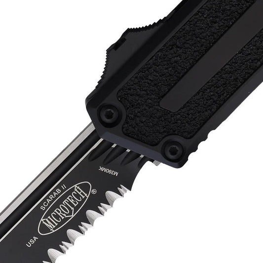 Microtech Scarab II OTF Auto Knife Gen III Partially Serrated Premium Bohler M390MK Blade For Tactical Pros by Microtech