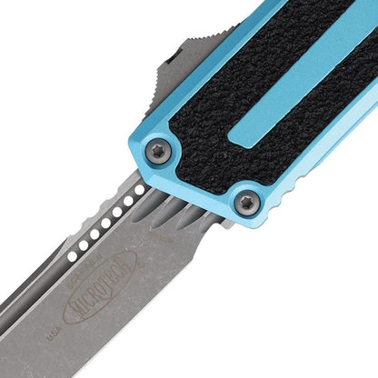 Microtech Auto Scarab II OTF Gen III Turquoise Handle Apocalyptic Bohler M390 Blade For Tactical Knife Enthusiasts by Microtech