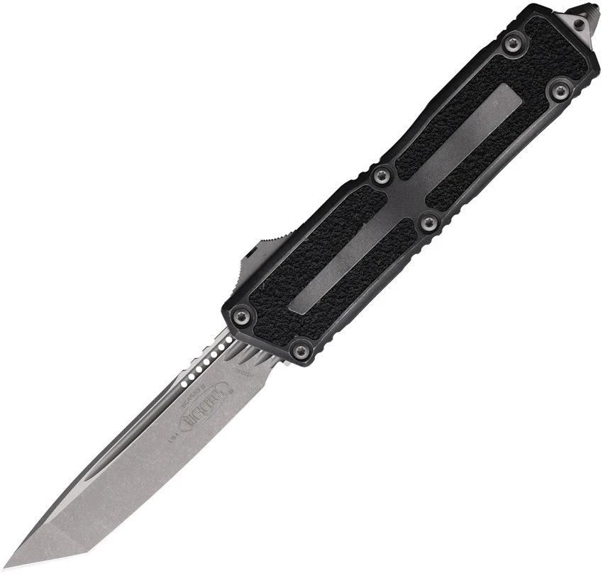 Microtech Scarab II OTF Auto Knife Gen III 3.9in Blade M390 Apocalyptic Finish Weathered Aluminum For Tactical Fans by Microtech
