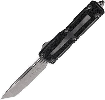 Microtech Scarab II OTF Auto Knife Gen III 3.9in Blade M390 Apocalyptic Finish Weathered Aluminum For Tactical Fans by Microtech