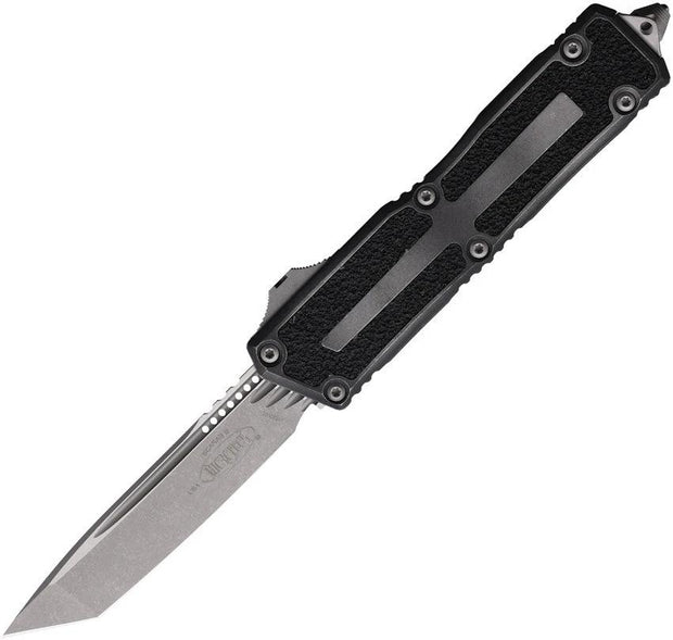 Microtech Scarab II OTF Auto Knife Gen III 3.9in Blade M390 Apocalyptic Finish Weathered Aluminum For Tactical Fans by Microtech