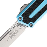 Microtech Auto Scarab II OTF Knife Gen III M390 Stonewash Tanto Turquoise Aluminum EDC Elite by Microtech