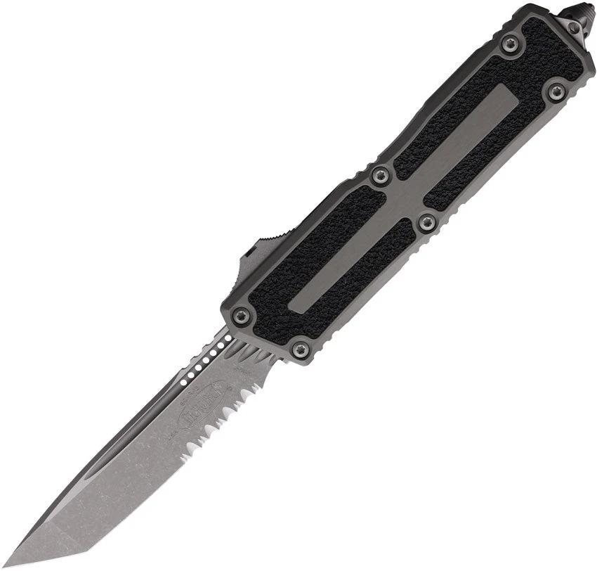 Microtech Auto Scarab II OTF Knife Automatic Opening M390 Blade Apocalyptic Finish Glass Breaker EDC Tactical by Microtech