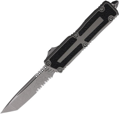 Microtech Auto Scarab II OTF Knife Automatic Opening M390 Blade Apocalyptic Finish Glass Breaker EDC Tactical by Microtech