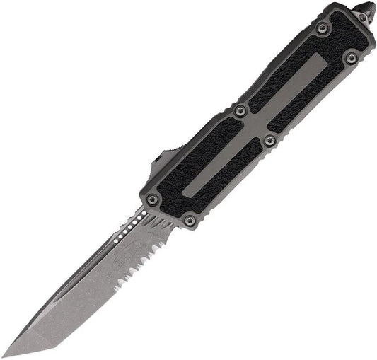 Microtech Auto Scarab II OTF Knife Automatic Opening M390 Blade Apocalyptic Finish Glass Breaker EDC Tactical by Microtech