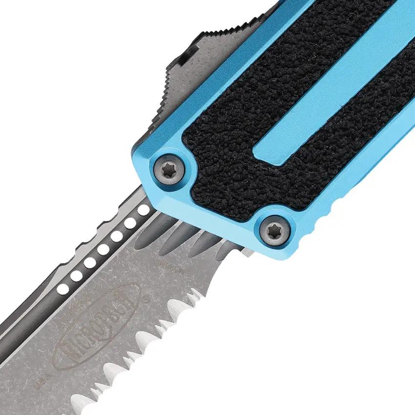 Microtech Auto Scarab II OTF Knife Gen III Turquoise Handle M390 Blade Glass Breaker For Collectors by Microtech