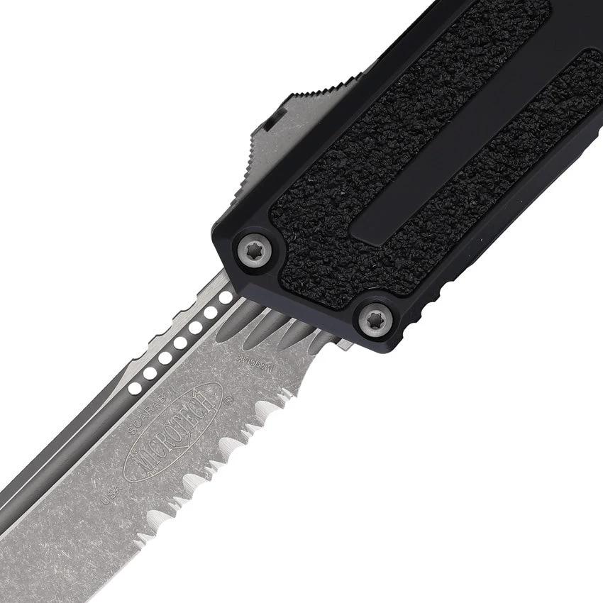 Microtech Auto Scarab II OTF Knife Gen III 1279 11AP With Apocalyptic Finish Glass Breaker For Tactical Enthusiasts by Microtech