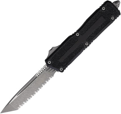 Microtech Auto Scarab II OTF Gen III Knife For EDC Enthusiasts With Apocalyptic M390 Serrated Blade And Glass Breaker by Microtech