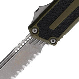 Microtech Scarab II OTF Knife Automatic Opening EDC Tactical M390 Serrated Tanto OD Green by Microtech
