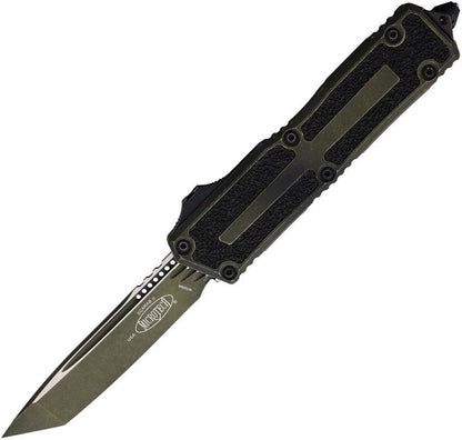 Microtech Auto Scarab II OTF Gen III Knife For Tactical Pros Automatic Opening Bohler M390 Weathered Grenade Green by Microtech