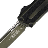 Microtech Auto Scarab II OTF Gen III Knife For Tactical Pros Automatic Opening Bohler M390 Weathered Grenade Green by Microtech