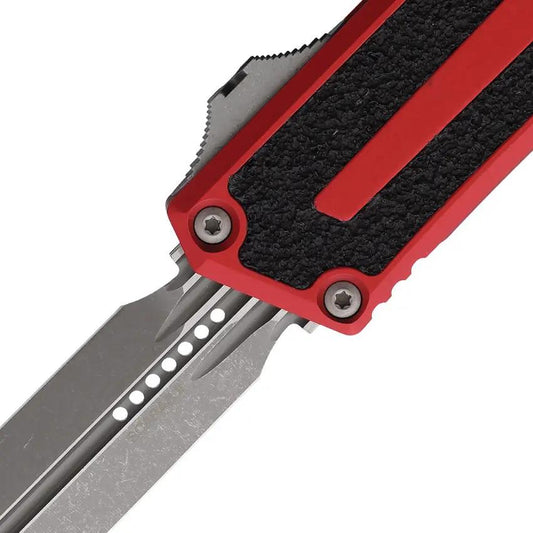 Microtech Auto Scarab II OTF Knife Gen III Double Edge M390 3.9in Blade Glass Breaker For EDC Enthusiasts by Microtech