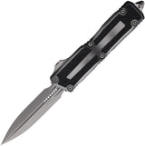 Microtech Scarab II OTF Auto Knife Dual Edge Gen III With Apocalyptic Finish 5.75 Inch Closed Aluminum Handle Glass Breaker For Tactical EDC by Microtech