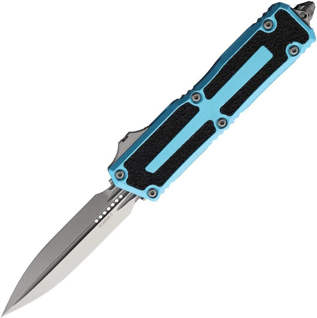 Microtech Scarab II OTF Auto Knife 1280 10TQ Turquoise Handle High Performance M390 EDC Tactical by Microtech