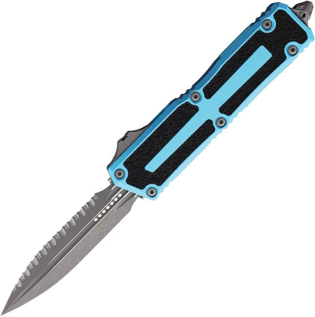 Microtech Scarab II OTF Auto Knife Gen III 128012APTQ Apocalyptic M390 Turquoise Handle For Tactical Collectors by Microtech