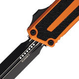 Microtech Scarab II OTF D/E Gen III Dagger Knife For Tactical Pros With Orange Aluminum Handle Glass Breaker Clip by Microtech