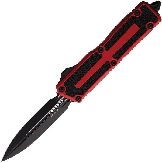 Microtech Auto Scarab II OTF Knife Gen III 1280-1RD Automatic Opening M390MK Dagger Blade Red Aluminum Handle Tactical by Microtech