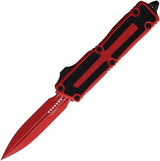 Microtech Auto Scarab II OTF DE Gen III Red Cerakote Dagger Blade, 5.75in Closed, Glass Breaker, Tactical Enthusiast by Microtech