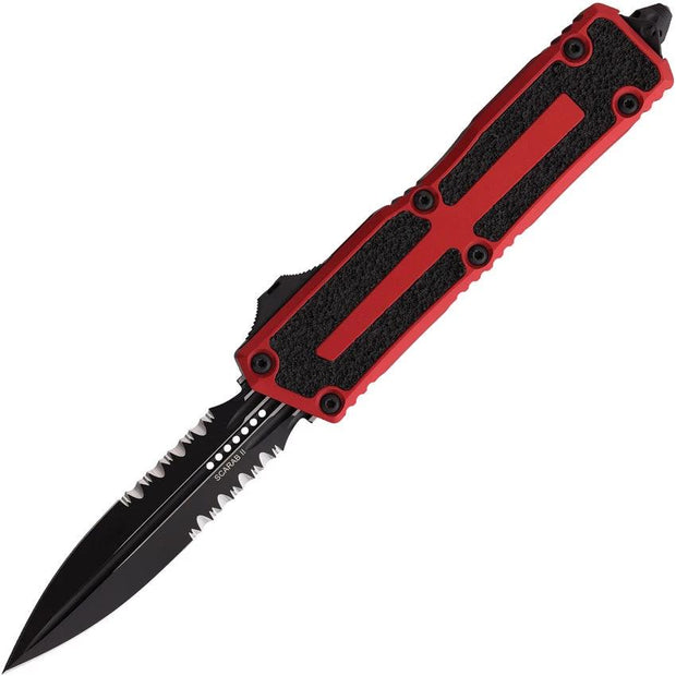 Microtech Scarab II OTF Auto DE Gen III 1280 2RD Red Aluminum Handle Tactical EDC Glass Breaker