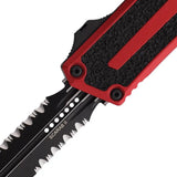Microtech Scarab II OTF Auto DE Gen III 1280 2RD Red Aluminum Handle Tactical EDC Glass Breaker by Microtech