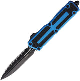 Microtech Scarab II OTF Knife Gen III Double Edged Dagger Blade Blue Aluminum Handle For EDC Collectors by Microtech