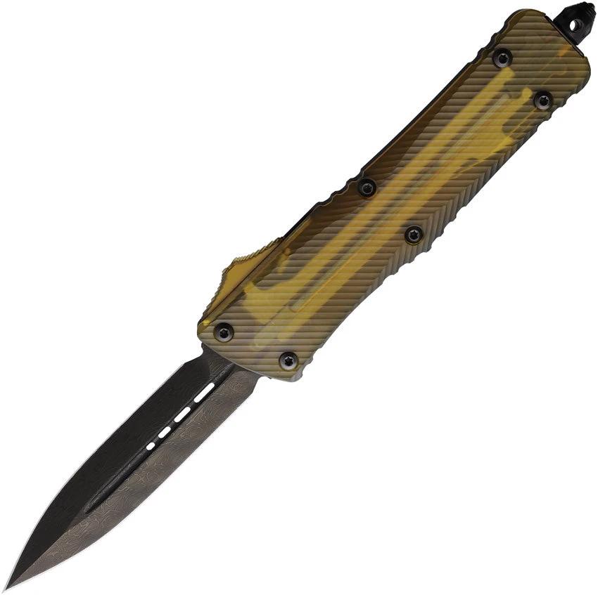 Microtech Auto Combat Troodon D/E Damasc 142-16DLCTULS by Microtech