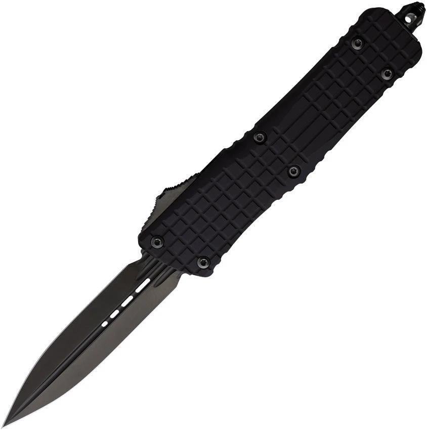 Microtech Auto Combat Troodon DE OTF Knife With Black DLC M390 Blade G10 Handle Glass Breaker For Tactical Enthusiasts by Microtech