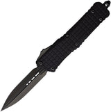 Microtech Auto Combat Troodon DE OTF Knife With Black DLC M390 Blade G10 Handle Glass Breaker For Tactical Enthusiasts by Microtech