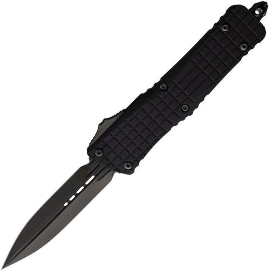 Microtech Auto Combat Troodon DE OTF Knife With Black DLC M390 Blade G10 Handle Glass Breaker For Tactical Enthusiasts by Microtech