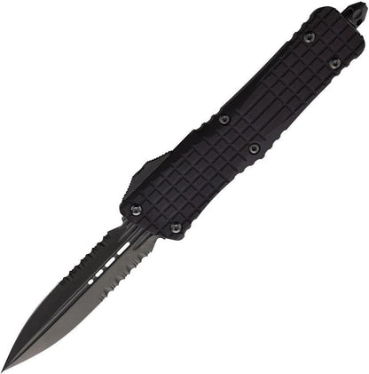 Microtech Auto Combat Troodon OTF Knife Automatic Opening Dual Edge DLC Blade Glass Breaker For Tactical Enthusiasts by Microtech