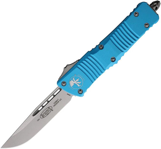 Microtech Troodon S E OTF Knife Auto Opening Turquoise Handle M390 Glass Breaker EDC Tactical Enthusiasts by Microtech