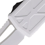 Microtech Auto Exocet OTF Storm Knife With White Aluminum Handle Steel Tanto Blade 1.94 Inch California Legal EDC by Microtech