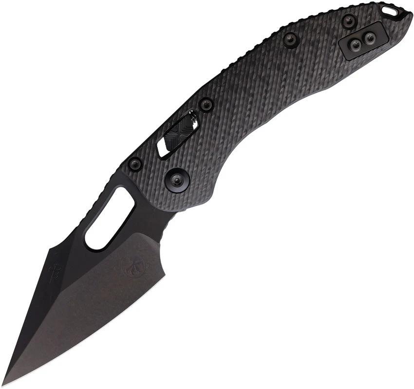 Microtech Stitch Ram Lok DLC Coated Blade Knife For EDC Enthusiasts M390MK Blade And Carbon Fiber Handle by Microtech