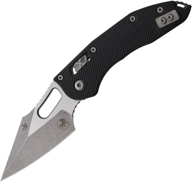 Microtech Stitch SE Ram Lok Knife Apocalyptic Black Finish 5 Inch Closed 3.75 Inch M390 Blade For EDC G10 Handle by Microtech