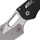 Microtech Stitch SE Ram Lok Knife Apocalyptic Black Finish 5 Inch Closed 3.75 Inch M390 Blade For EDC G10 Handle by Microtech