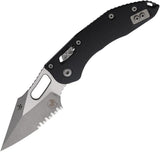 Microtech Stitch S E Tactical Knife 5 Inch Closed Partially Serrated M390MK Blade Apocalyptic Finish For EDC Enthusiasts by Microtech