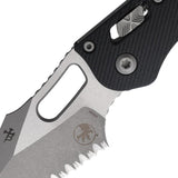 Microtech Stitch S E Tactical Knife 5 Inch Closed Partially Serrated M390MK Blade Apocalyptic Finish For EDC Enthusiasts by Microtech
