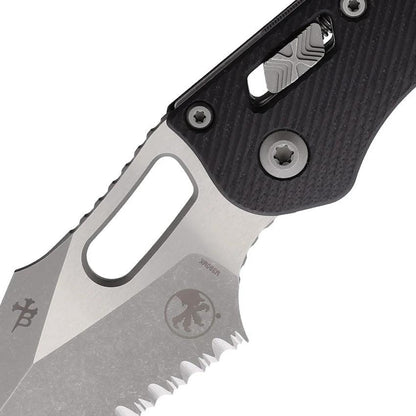 Microtech Stitch S E Ram Lok FS AP Black Serrated M390 Knife For Tactical EDC Enthusiasts by Microtech