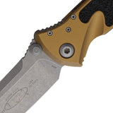 Microtech Socom Elite Linerlock Tan Knife Apocalyptic Finish Premium EDC For Tactical Enthusiasts by Microtech
