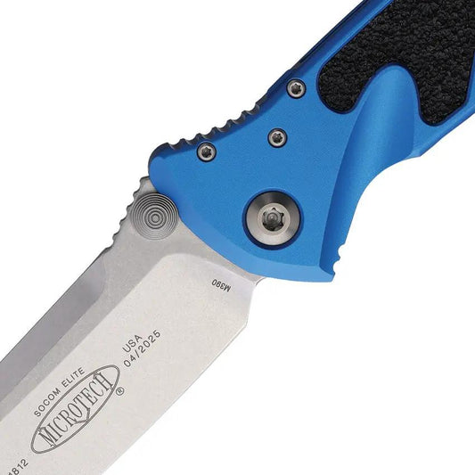 Microtech Socom Elite SE Linerlock Blue 16010BL Premium EDC Tactical Knife For Enthusiasts by Microtech