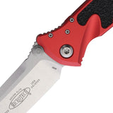 Microtech Socom Elite Linerlock Knife S E Red Aluminum Handle 4 Inch Stonewash Blade Glass Breaker Pocket Clip EDC by Microtech