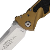 Microtech Socom Elite Linerlock Knife Tan Handle Premium 4In Stonewash Blade for Tactical EDC by Microtech