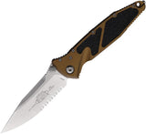 Microtech Socom Elite SE Linerlock Tan Tactical Knife For EDC Enthusiasts With Partially Serrated 4 Inch Blade by Microtech