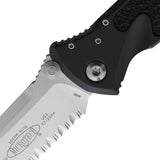 Microtech Socom Elite Linerlock Knife For Tactical Enthusiasts With Stonewashed Blade And Black Aluminum Handle by Microtech